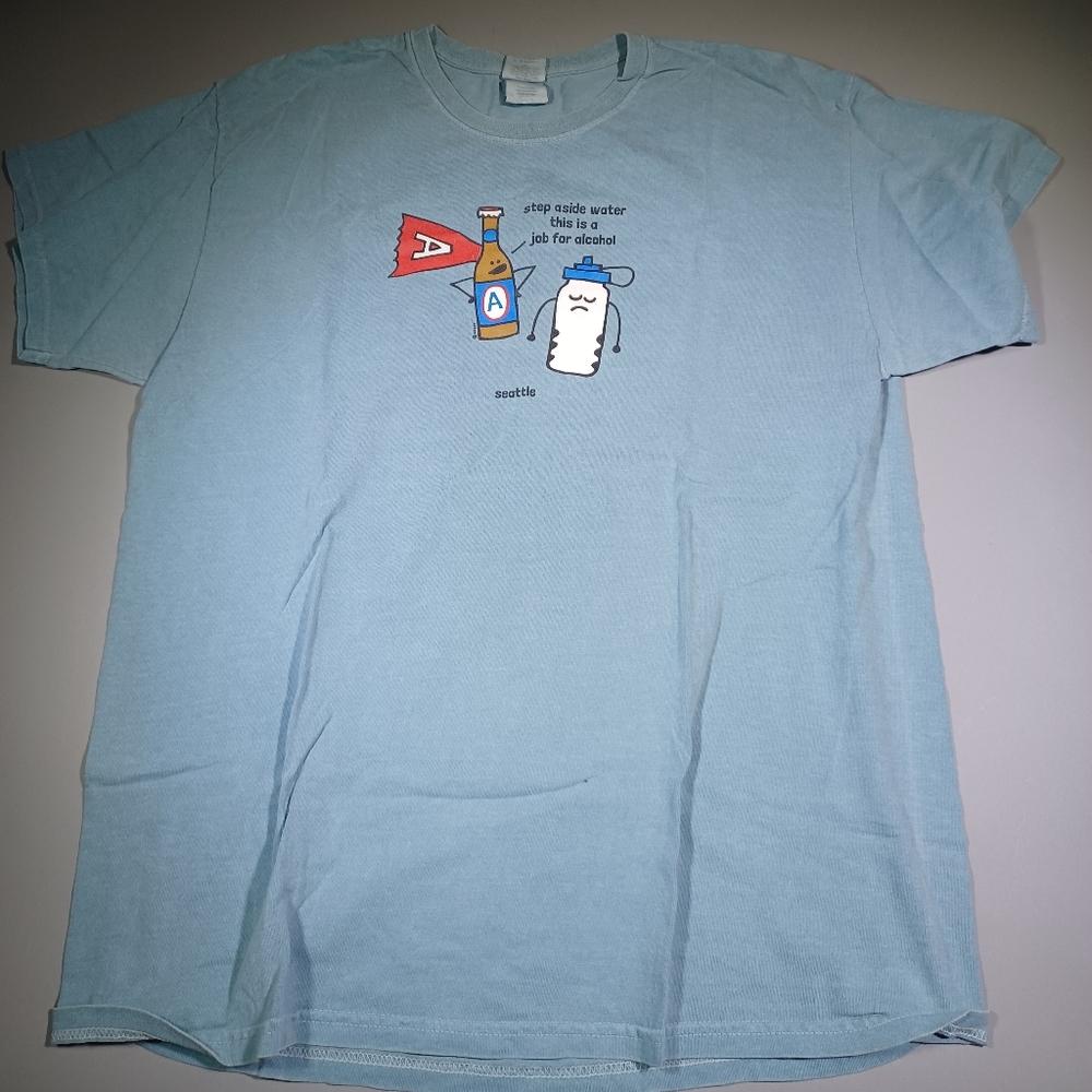 Seattle Beer Cartoon Tee Size L